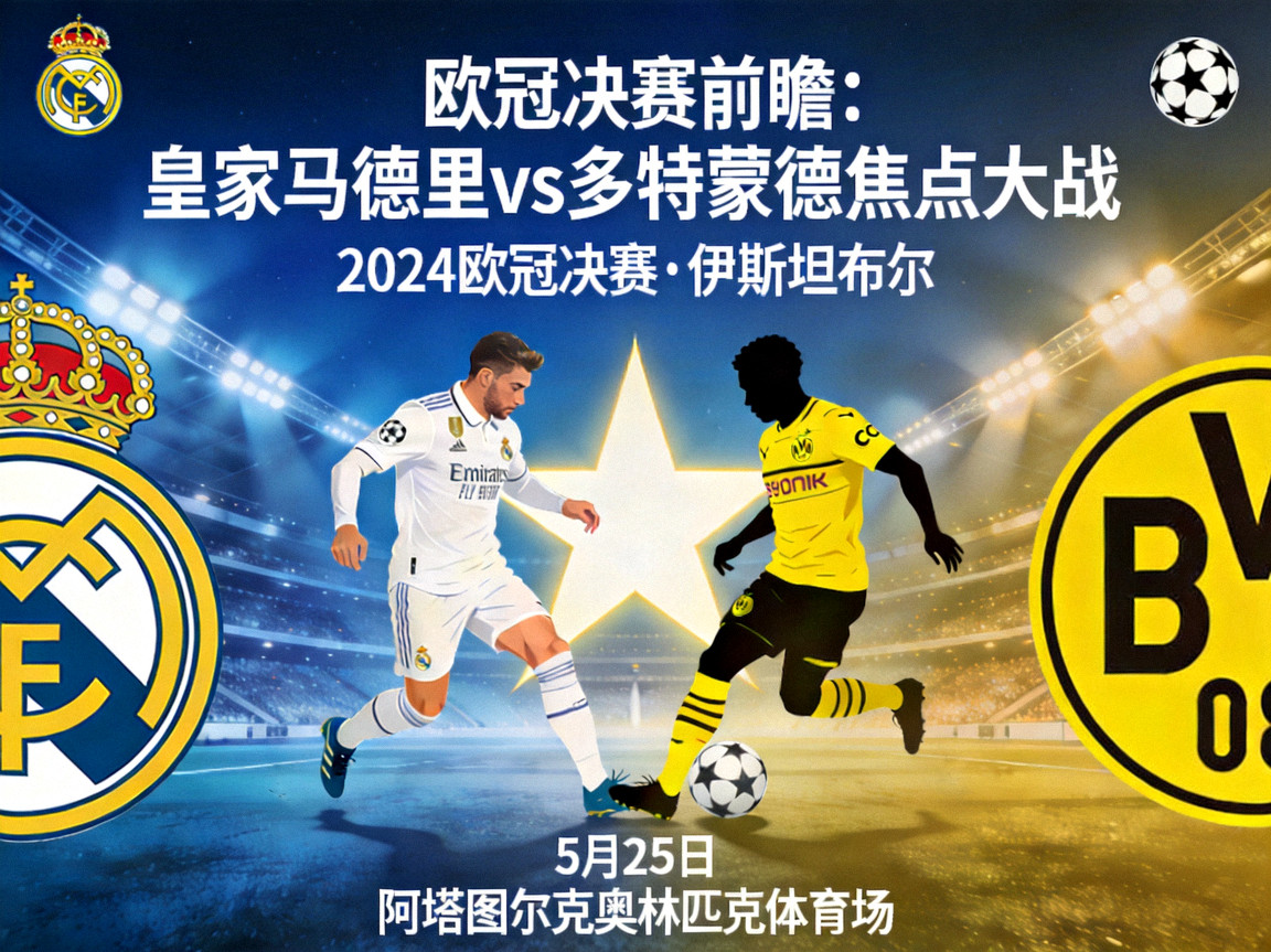 欧冠决赛前瞻：皇家马德里 vs 多特蒙德 焦点大战